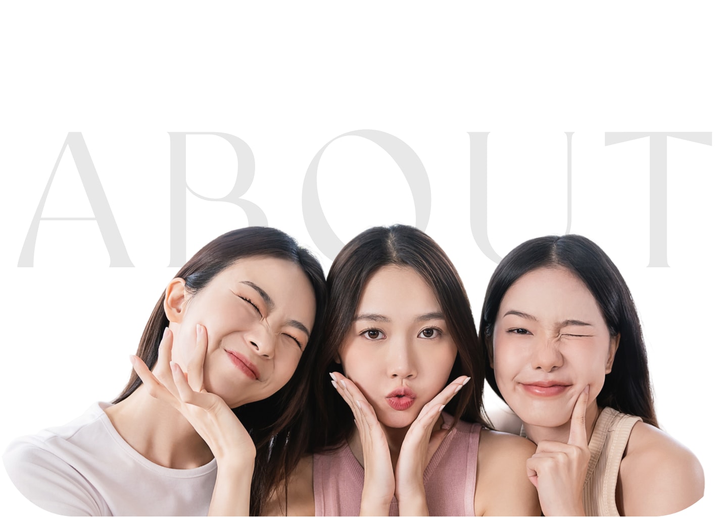 Asian woman representing Korean beauty